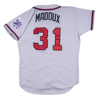 1999 Greg Maddux Game Used and Signed Atlanta Braves Road Jersey (Sports Investors Authentication, Beckett GEM MT 10 & Alex Fernandez LOA)
